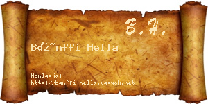 Bánffi Hella névjegykártya